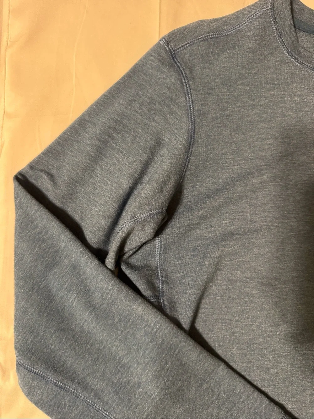 The North Face Men's Heather Slate Blue Crewneck Shirt Medium
